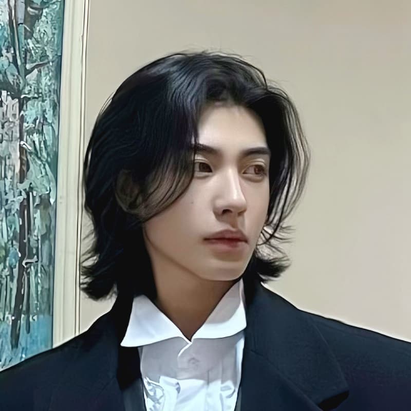 Peruca de cauda de lobo para meninos, estilo arnês completo, cabeça de tainha masculina, imitação japonesa, bonito, cabe