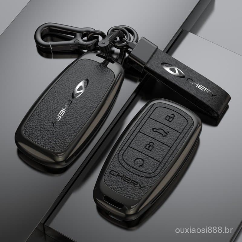 Capa de Chave de Metal para Chave de Carro, Incubador de Chaveiro Tiger 8 Pro Tiggo 8plus Novo 5 Plus 7pro Chery 7 Max O
