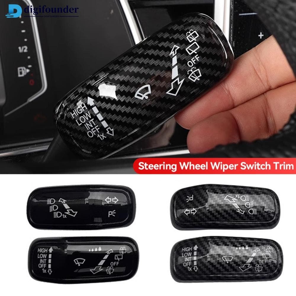 DGR 2 Pçs Volante Do Carro Farol Interruptor De Controle Capa Limpador Guarnição Acessórios Para VW Polo Golf 7 8 Jetta