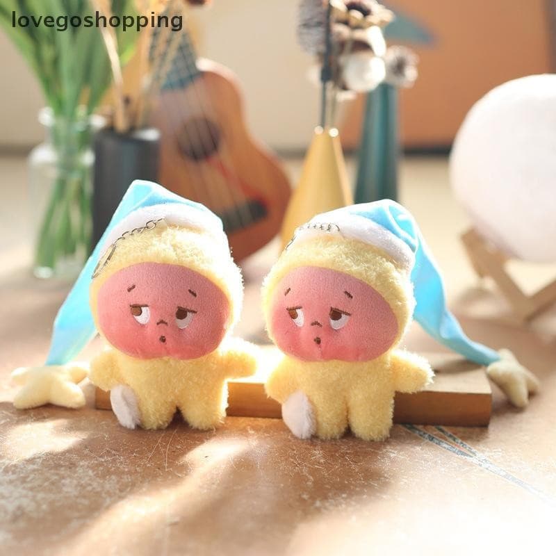 [lovego] Touca De Dormir Fofa De Desenho Animado Para Bebê Dormindo Bonecos De Pelúcia Brinquedos Chaveiro Mochila Pinge
