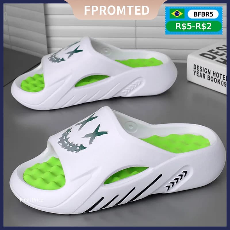 2025 Moda Masculina De Sola Grossa Praia Chinelos Casuais Massagem Confortável Antiderrapante anti-odor Durável De EVA T