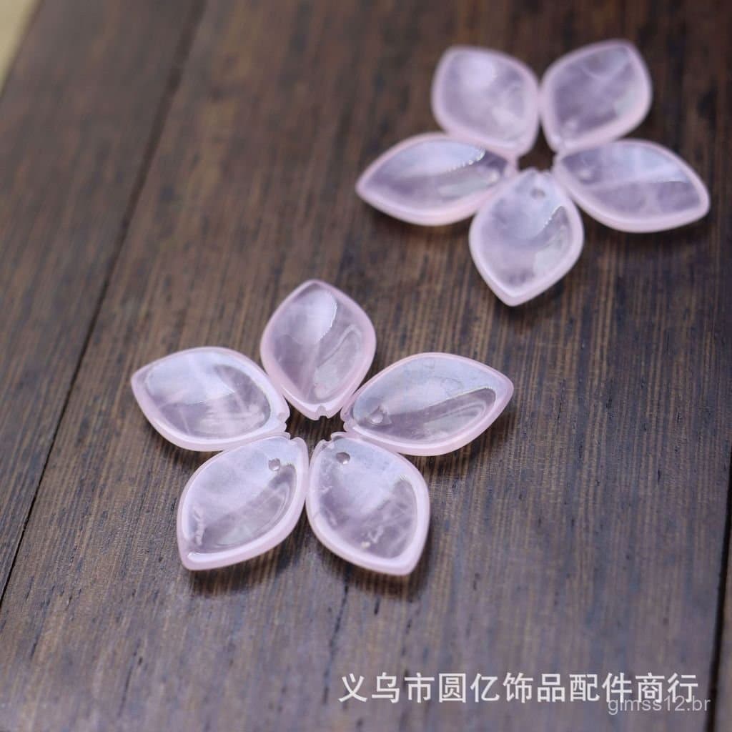 Yuan Yi Pétalas de Lírio de Cristal Rosa, Presilha de Cabelo de Jade, Adereço de Cabeça para Noivas, Presilha de Cabelo