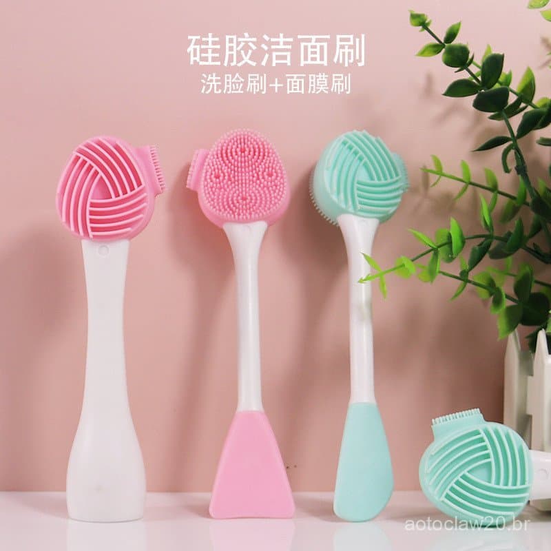 Escova de limpeza facial, escova para máscara de argila, bastão para misturar máscara DIY, ferramenta de limpeza facial