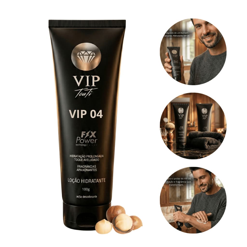 Creme Hidratante Corporal  Touti VIP 04 | Pele Perfumada Masculino