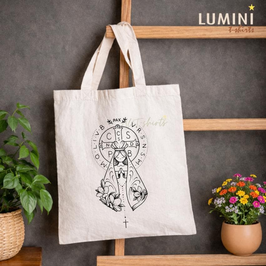 Bolsa ECOBAG sacola Nsa Senhora da medalha MILAGROSA Unissex ecobag Católica Cristã igreja cristã artigos religiosos
