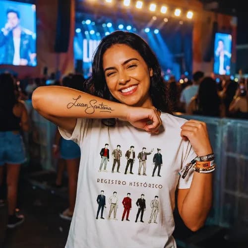 Camisa Luan Santana Camiseta Fã T-Shirt Histórico 2026 Tendência Cod 834