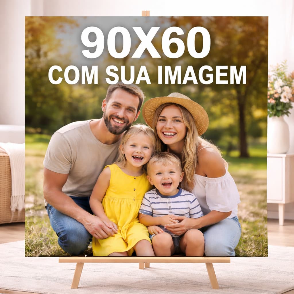 Placa Quadros Decorativo 90x60 Imagem Personalizada Com Sua Foto Aqui Família Casamento Pet Casal