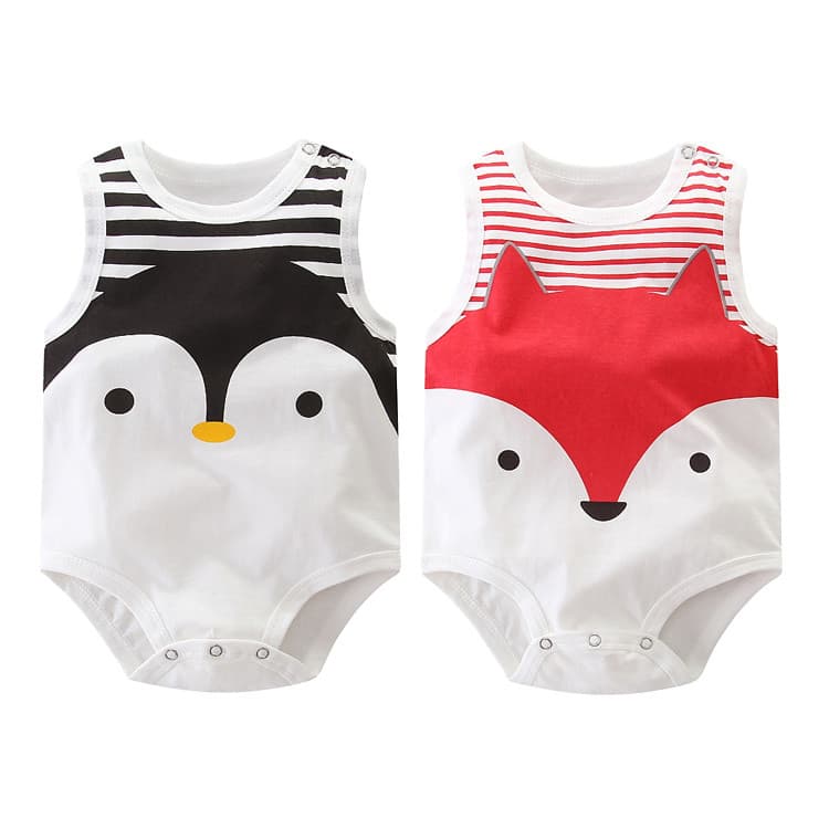 Macacão de bebê sem mangas macacão masculino feminino verão colete triângulo macacão roupas recém-nascidos macacão