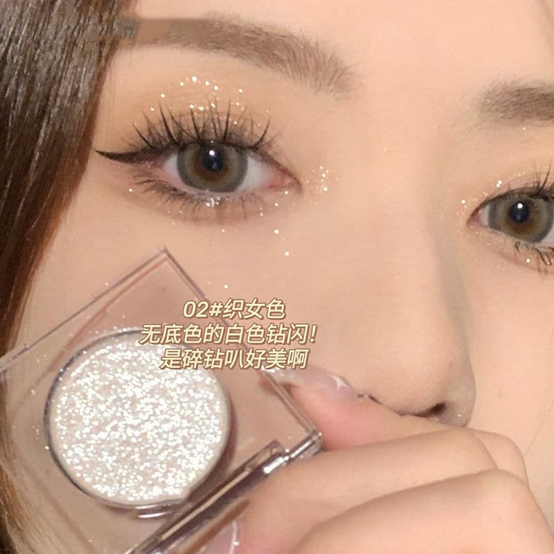 Sombra monocromática glitter Zhang Xiaofei mesmo estilo brilhante brilho olho brilhante destaque rosto brilho lantejoula