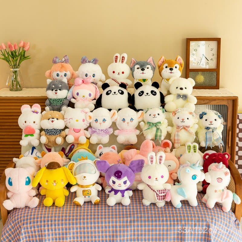 Brinquedos de pelúcia por atacado, bonecos de 25cm para máquina de garras, presentes de aniversário e casamento, brindes