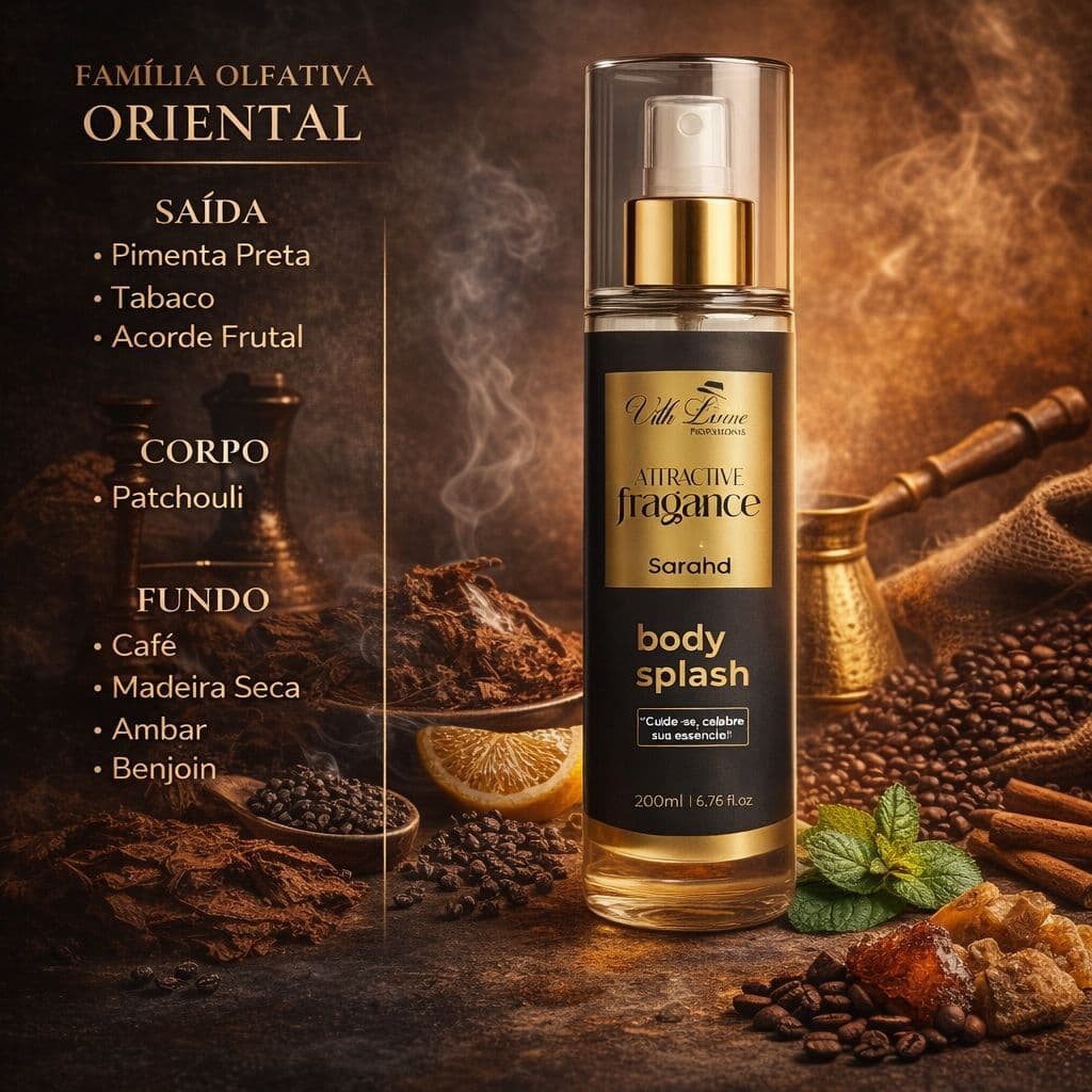 Body Splash Masculino 200ml Alta Qualidade Fragrancia Sarahd Perfume instenso famosos