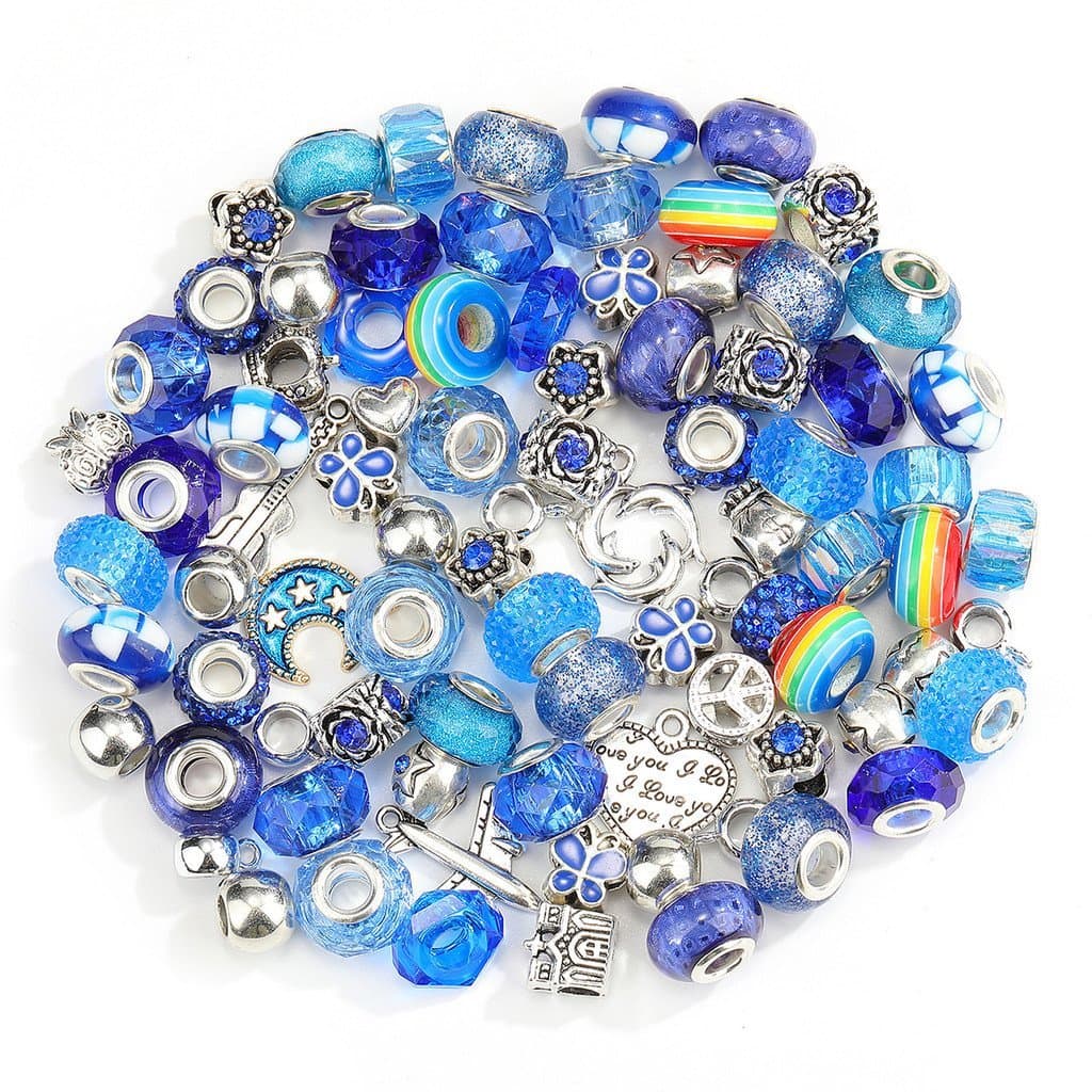 Conjunto de 100 peças de contas de resina acrílica com furo grande e efeito arco-íris, acessórios para meninas no atacad