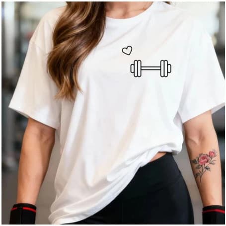 Blusão Feminino 100% Algodão Camiseta Gym Academia Estilo e Conforto Premium