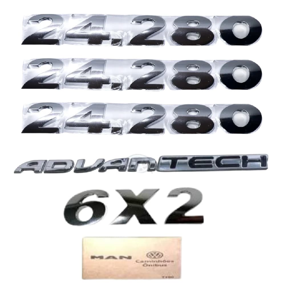 Conjunto Logotipo 24280 Advantech 6x2 Vw Constellation