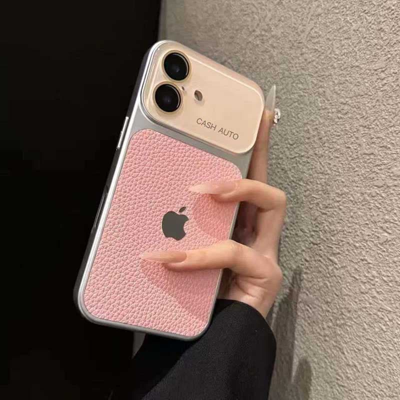 Capa Protetora De Couro Elegante De Alta Qualidade Para iPhone 17 16 15 14 13 Pro Max Traseira À Prova De Choque