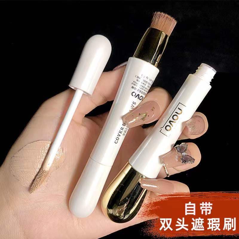 Corretivo de duas cabeças, bastão de beleza para os olhos, cobre olheiras, remove marcas de Acne, corretivo sem rosto