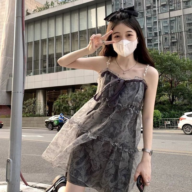 Primeiro amor vestido floral 2025 primavera verão novo estilo feminino High-End lindo temperamento saia floral vestido e