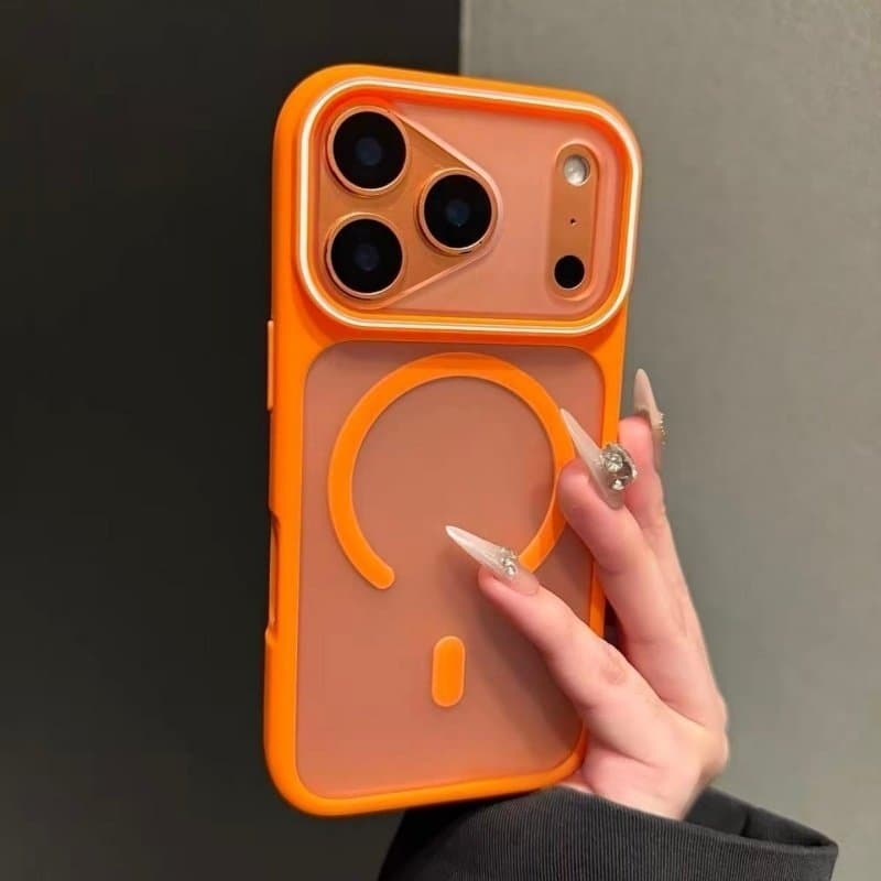 Luxo Fosco Magnético Transparente Caso De Telefone Para iPhone 11 12 13 14 15 16 17 Pro Max Ar Pára-Choques Volta Casos