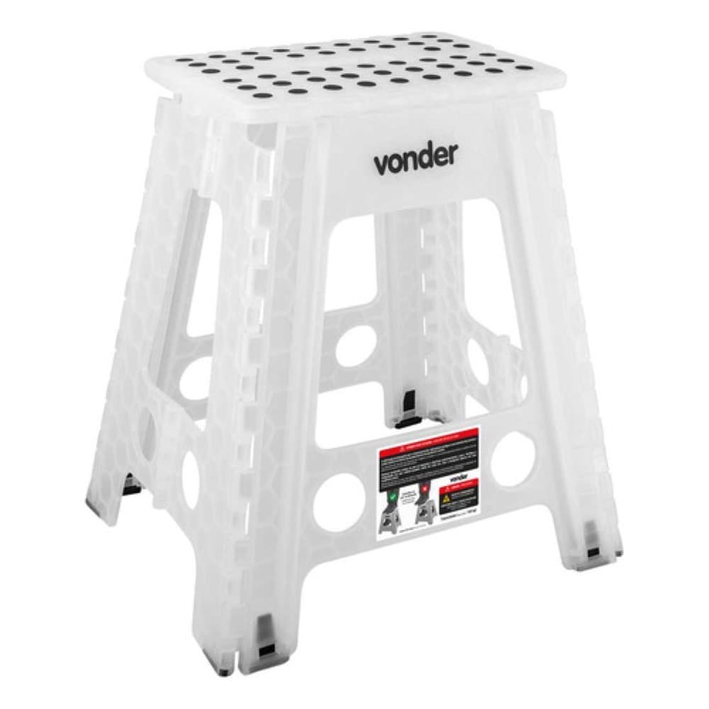 Banqueta Plástica Dobrável Transparente 450mm Vonder