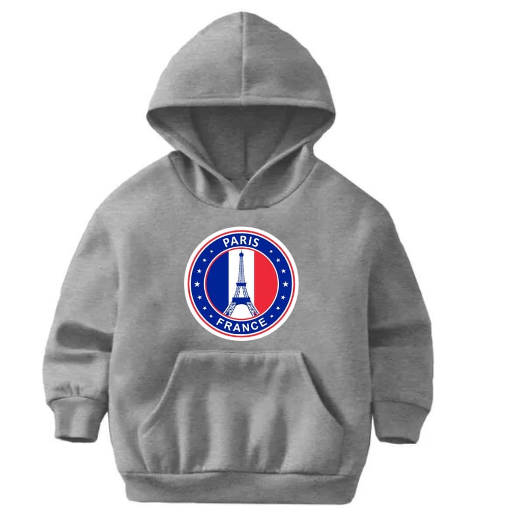 Moletom Canguru Infantil Unissex Conforto e Estilo com Capuz Paris