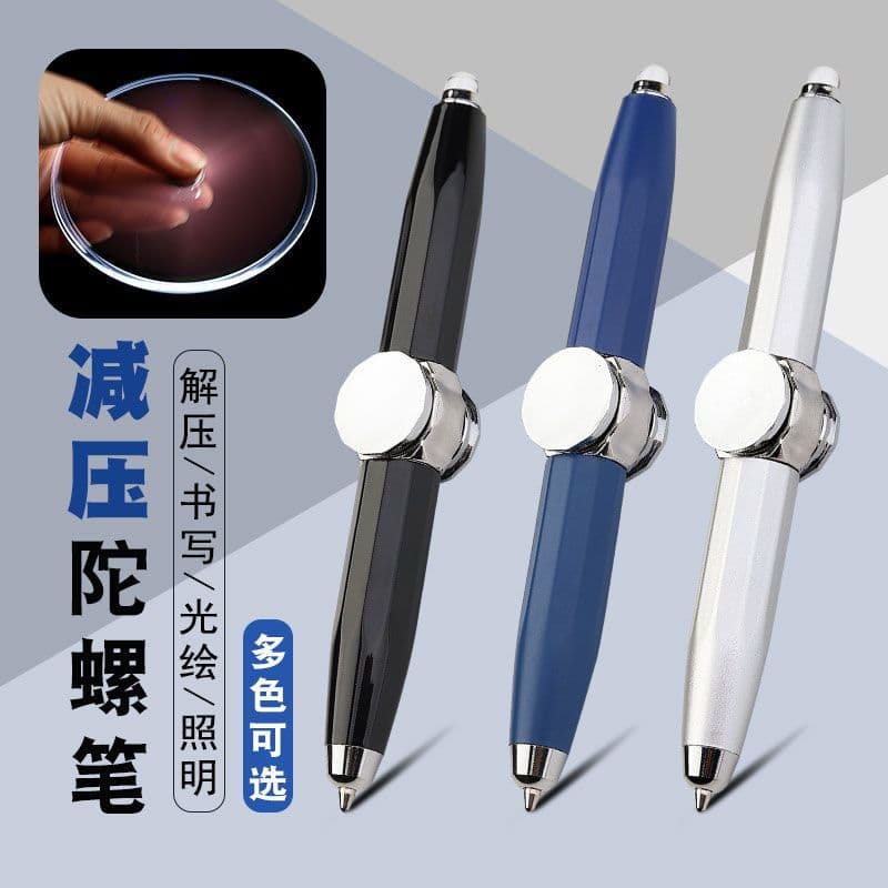 Fidget Spinning Pen Multifuncional Caneta Esferográfica Luminosa Dedo Spinning Spinning Spinning Spinning Spinning Pen C