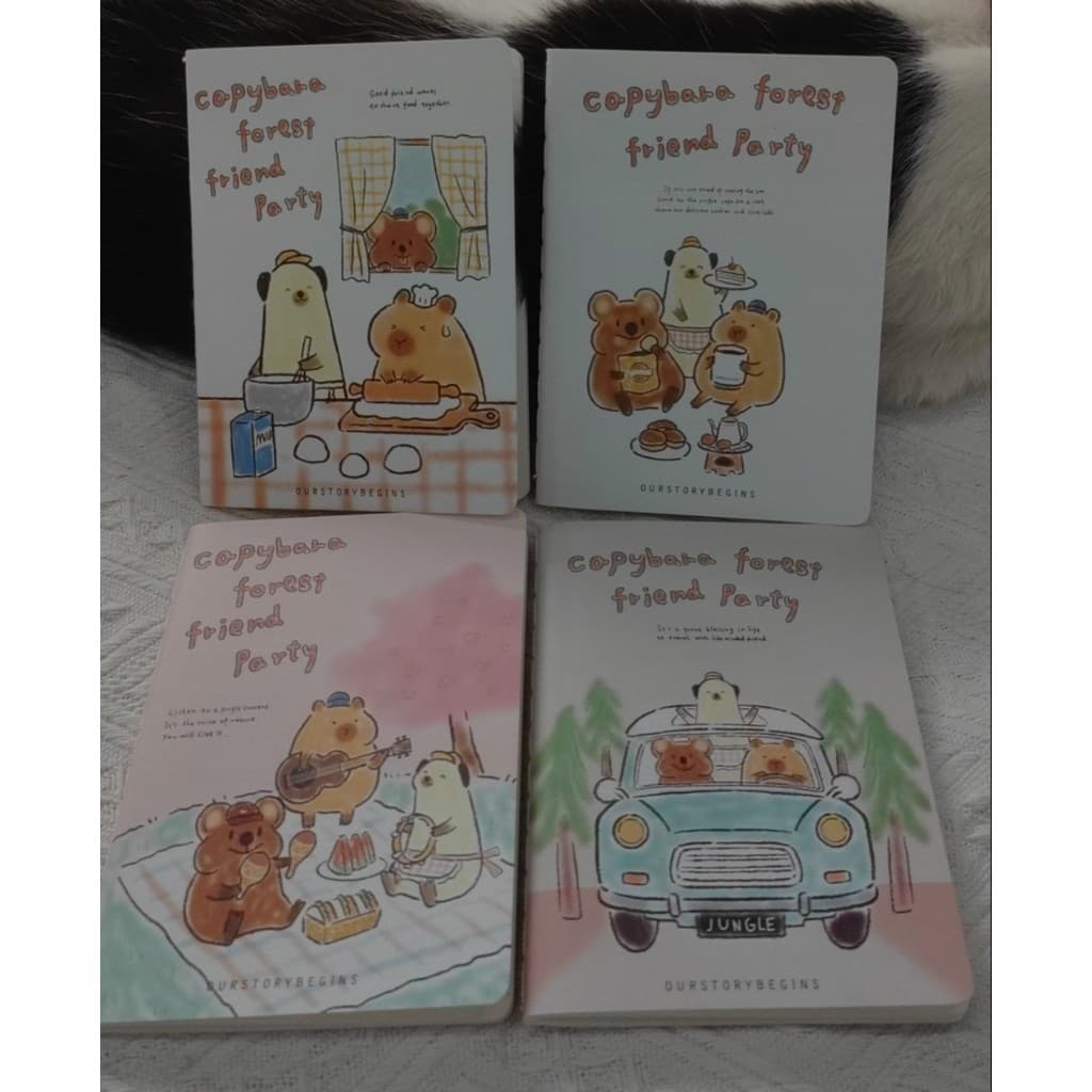 Primeiro produto genuíno Kapibarasen amigos associação caderno A6 linha de carro caderno 44 páginas bloco de notas linha