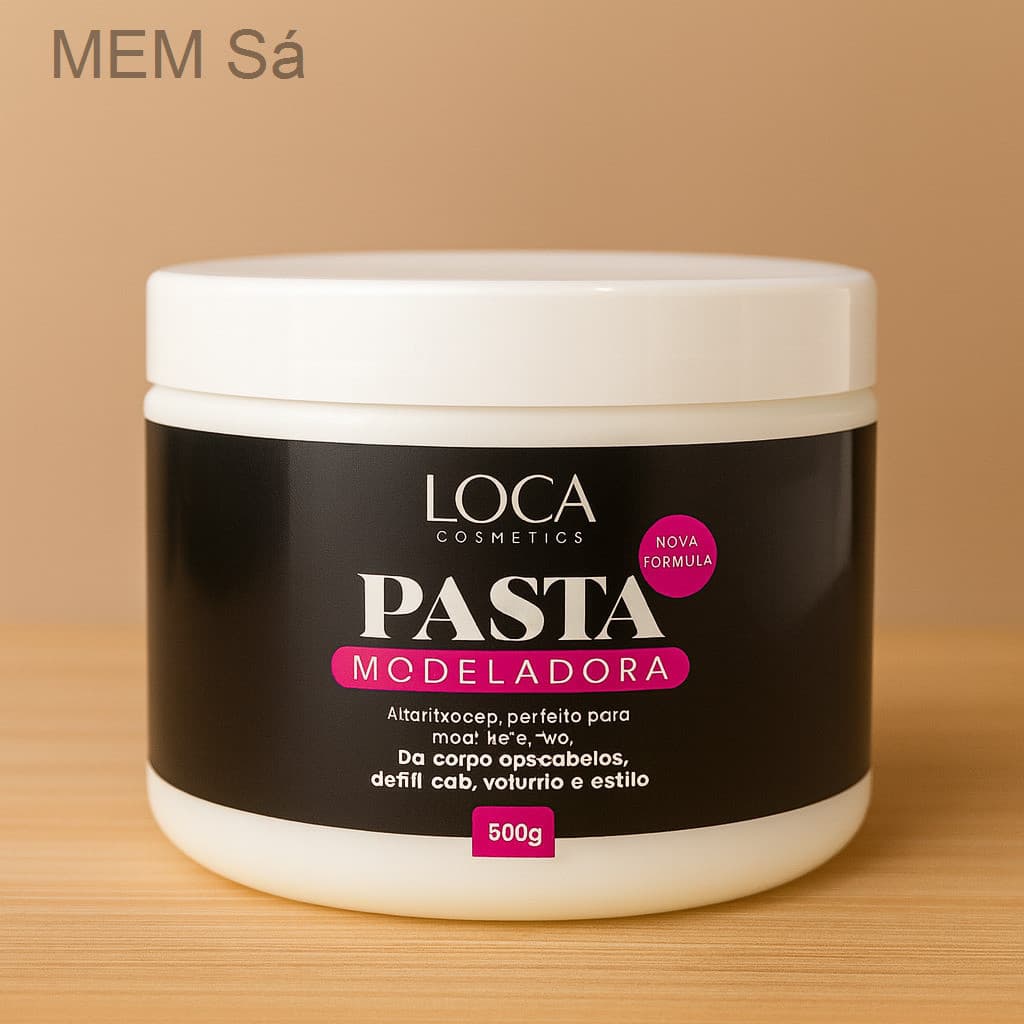 Pasta Modeladora Loca Cosméticos 500g – Alta Fixação, Definição e Estilo48SA