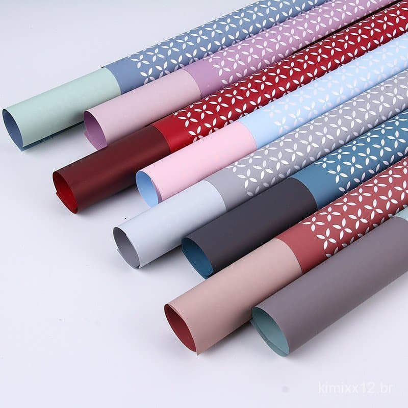 Papel Xiaomi Ouya impermeável, impresso em duas cores, para embalagem de flores, materiais de embalagem floral para buqu