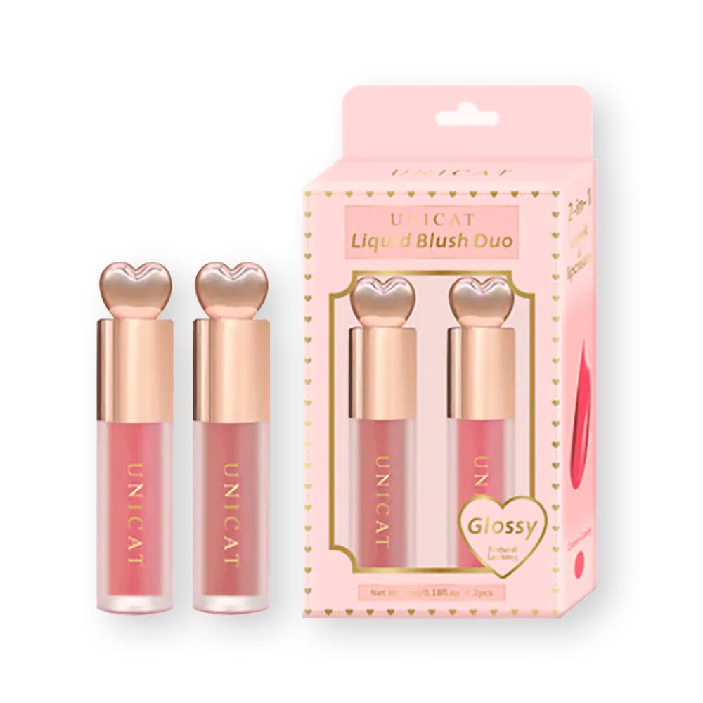 Kit de Gloss Blush Liquido Dupla Perfeita Para uma Pele Glow Saudável Unicat