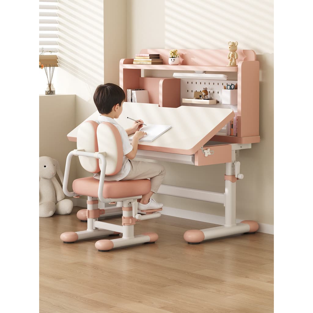 Sanmeng mesa de estudo infantil mesa elevável estudantes da escola primária mesa de escrita conjunto de cadeira de escri