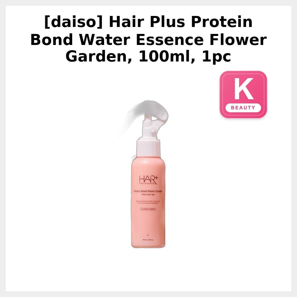 [daiso] Hair Plus Protein Bond Water Essence Flower Garden , 100ml , 1 Unidade/Essência De Cabelo Coreana Da kglowbox