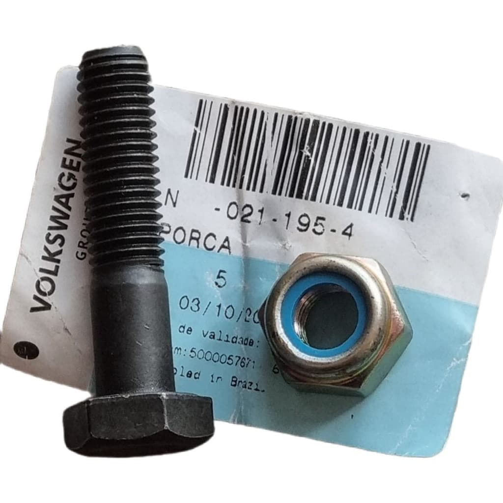 1 Parafuso M10x45 + Porca Fixar Pivo Coluna Suspensão Gol G3
