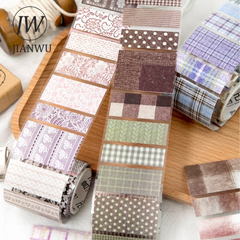 JIANWU Time Tear Série Flor Vintage Gird Paisagem Material Colagem Scrapbooking Fita Criativa DIY Diário Papelaria