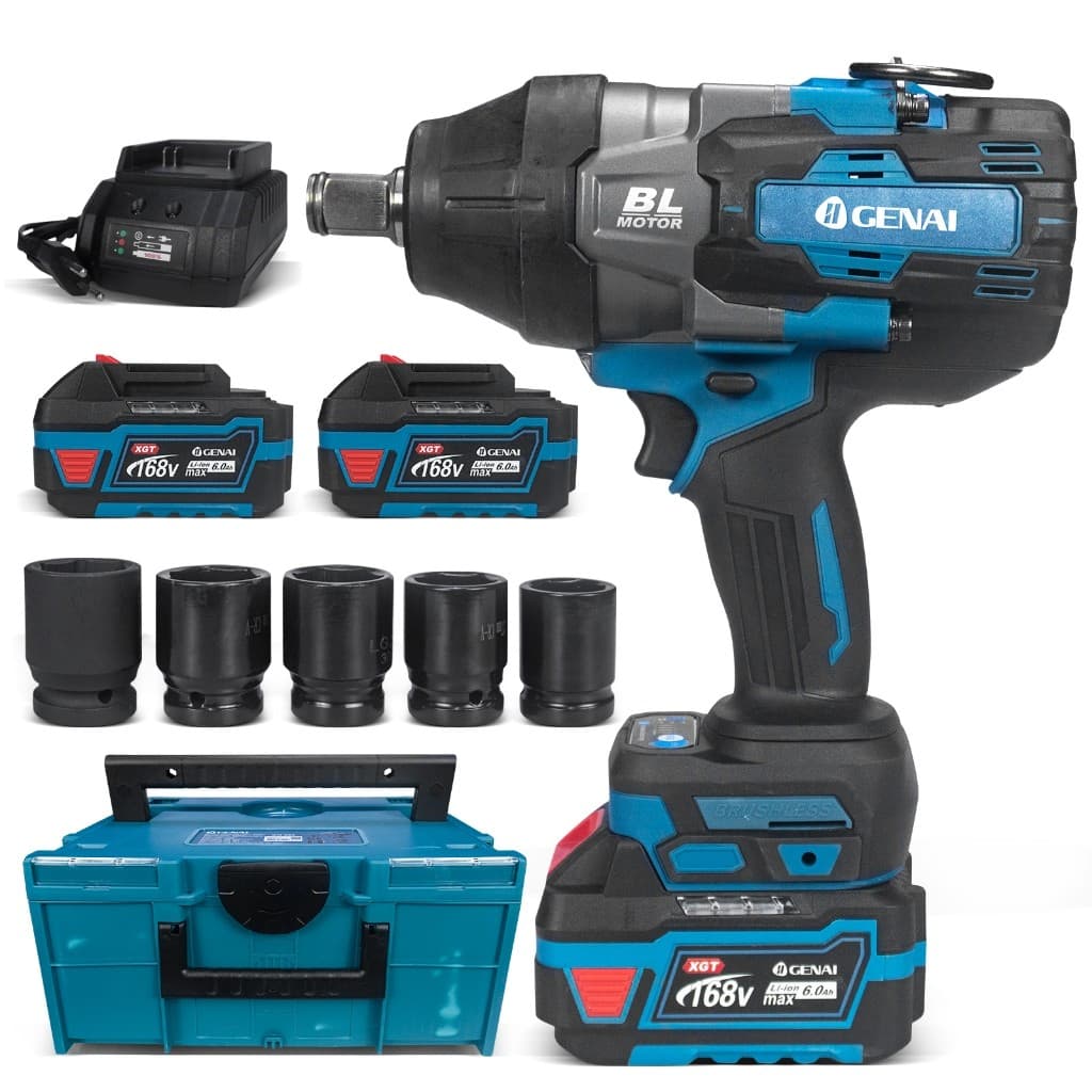 Chave Elétrica de Impacto 168V 2000NM/3000NM Bateria Longa Duração 800W - CENAI - Frete Grátis