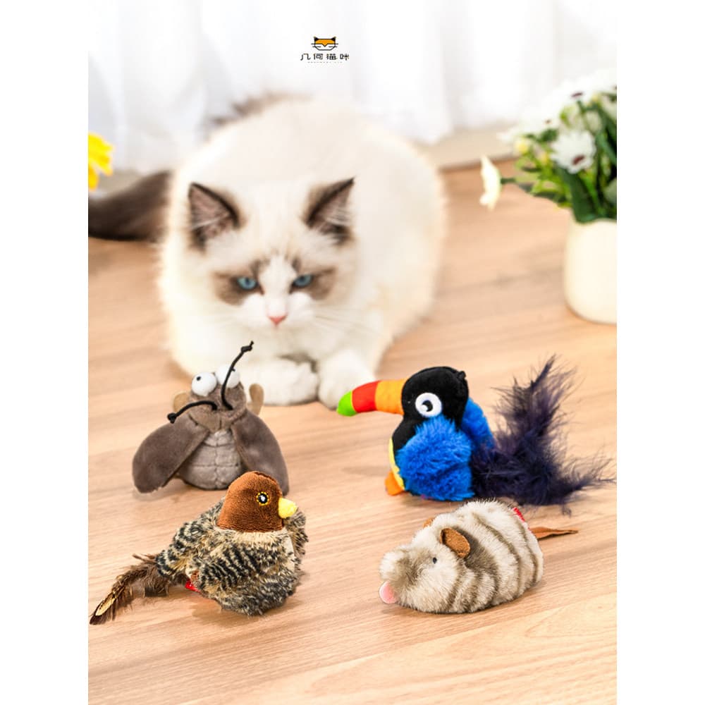 Gigwi Guiwei gato brinquedo Mouse simulação pássaro brinquedo auto-feliz tédio aliviando som gatinho brinquedo gato brin