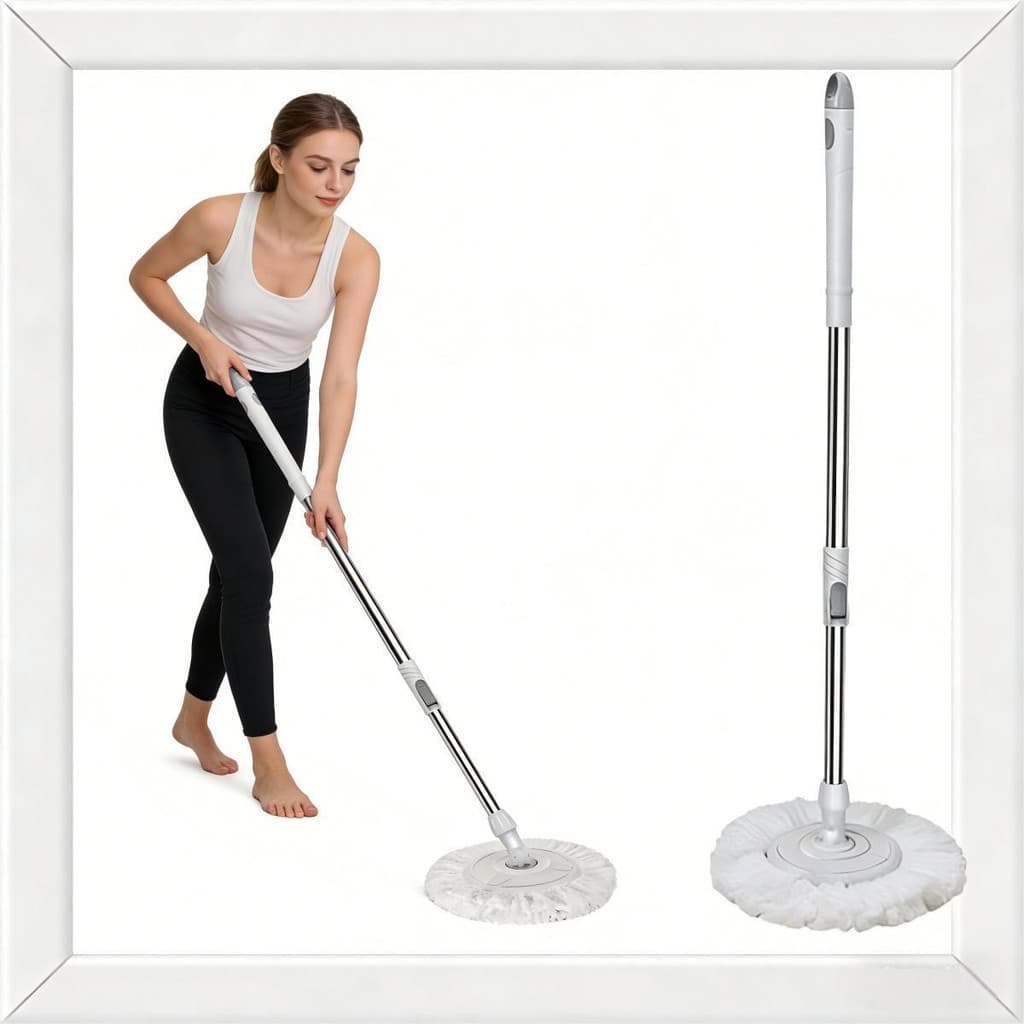 GM Bear Esfregão Mop De Limpeza Auto Torção 360°,Aço Inox Resisten Ideal Para Limpeza De Piso Casa