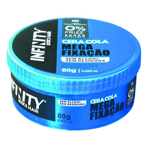 3 Pomada Para Cabelo Modeladora Cera Infinity 160g Look'shai Kit 3 Pomada Cera Cola Mega Fixação
