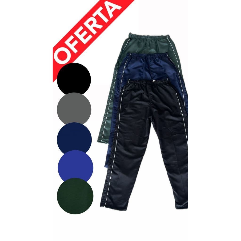 Calça Tactel UNISSEX  3 Bolsos Reforçada Costura Tripla Uniforme Trabalho Exercícios Dia a Dia Passeios