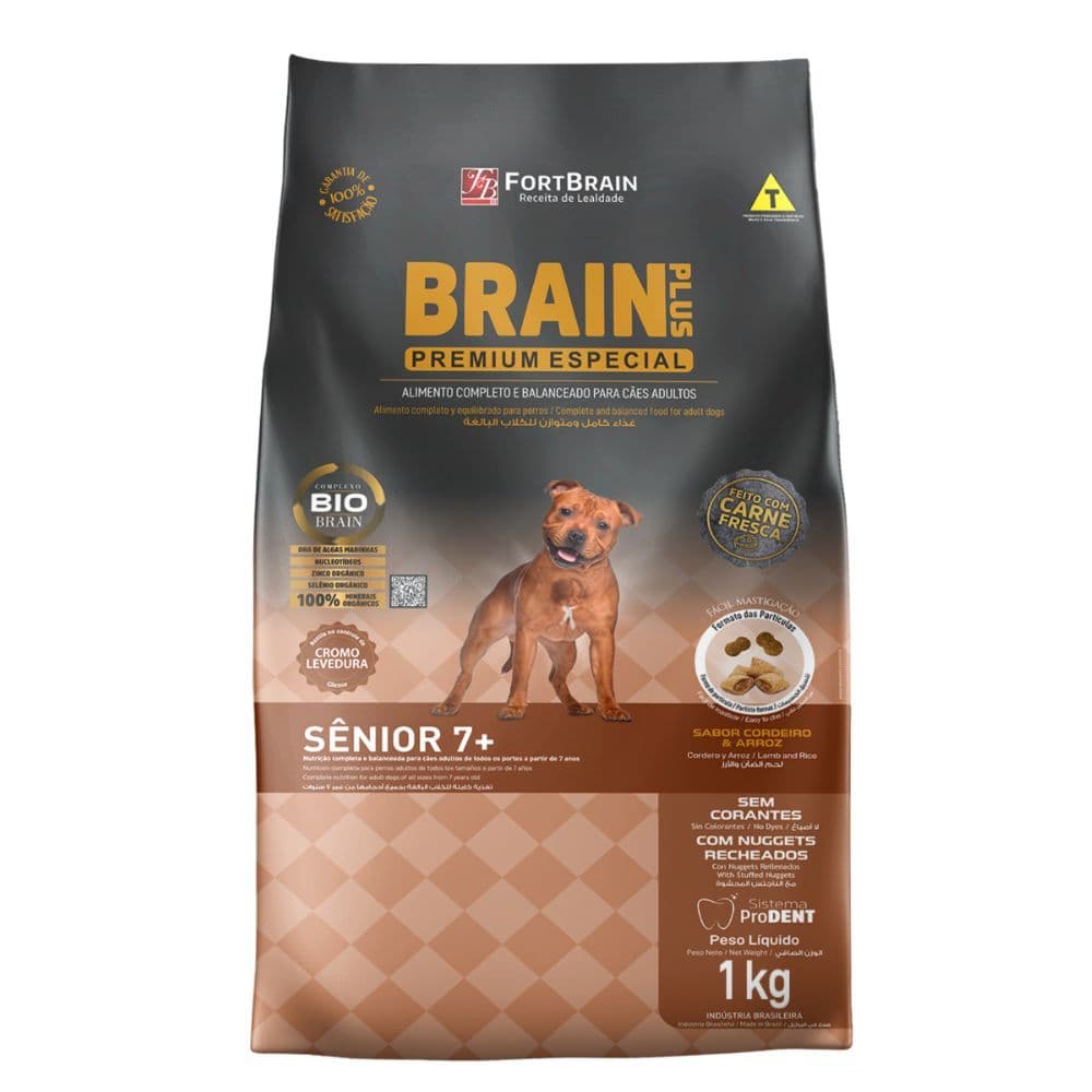 Ração Brain Plus Sênior 1Kg Premium Especial