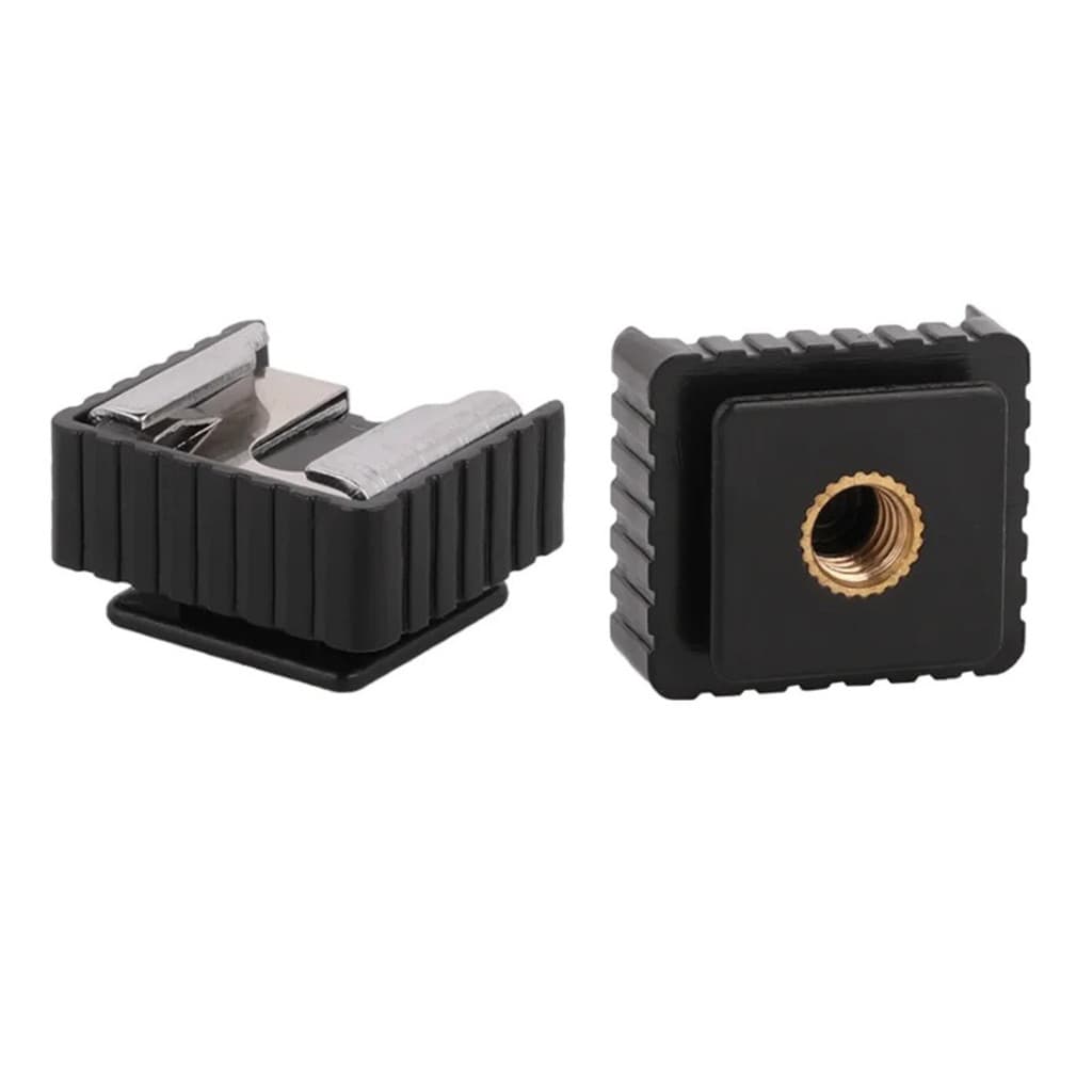 Adaptador Sapata Flash Fêmea Rosca 1/4 Tripé Câmera Hot Shoe