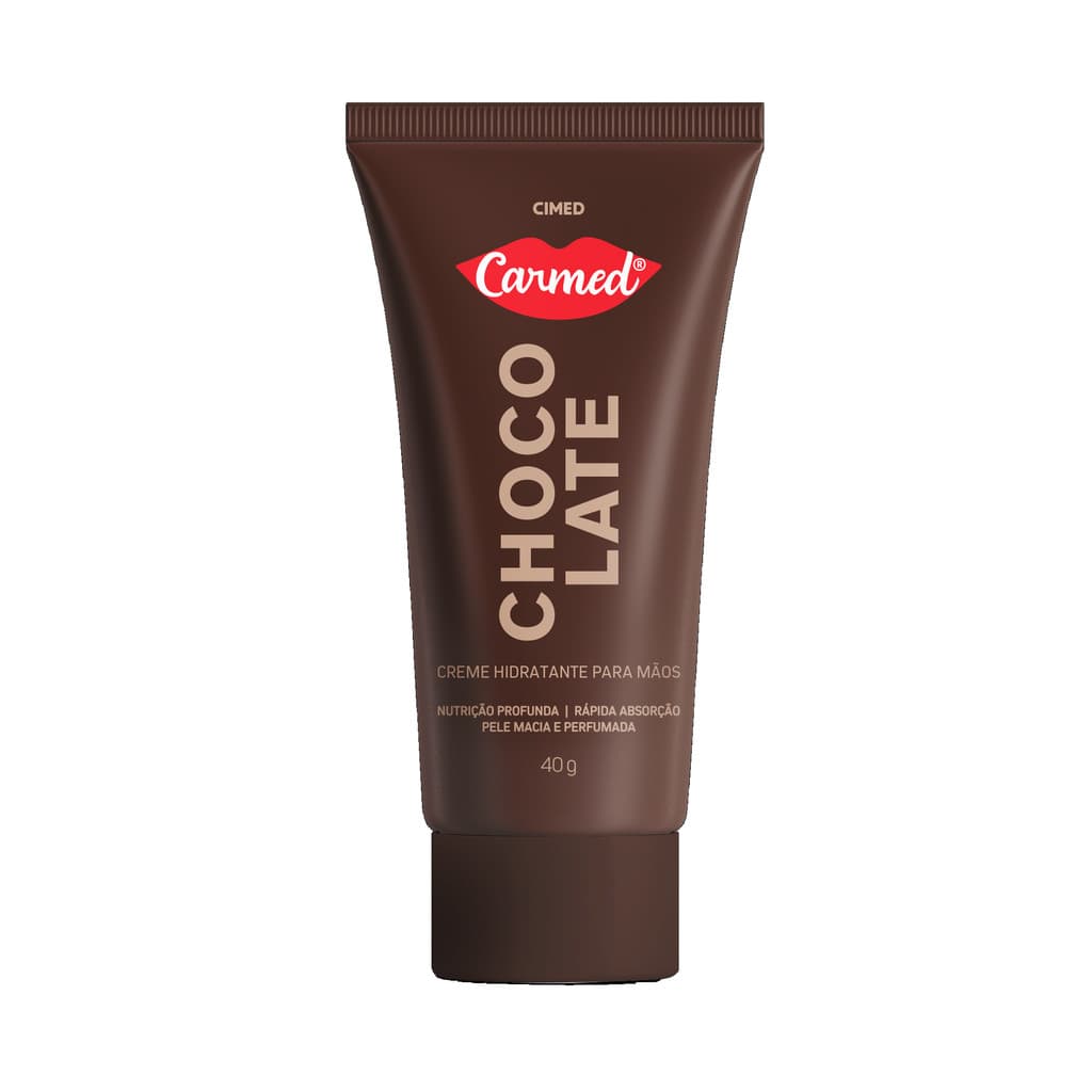 Carmed Chocolate Hidratante para Mãos 40g | Creme Nutritivo, Toque Seco, Hidratação Intensa