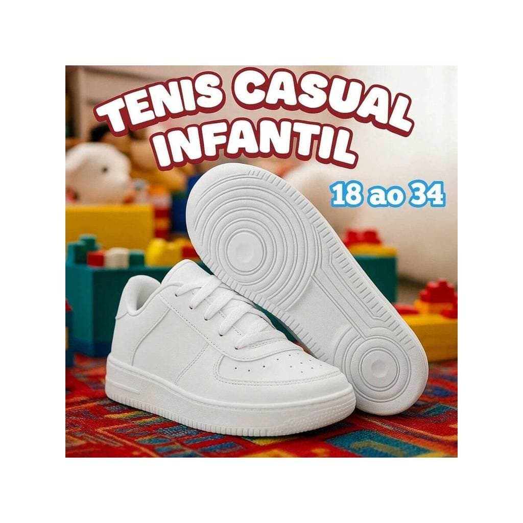 Tênis Infantil Casual Baby Branco Conforto Garantido para Meninos e Meninas