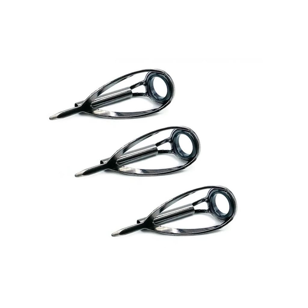 Kit com 3pcs Guia Passador Ponteira Reparo Vara de Pesca Tipo Low Ride