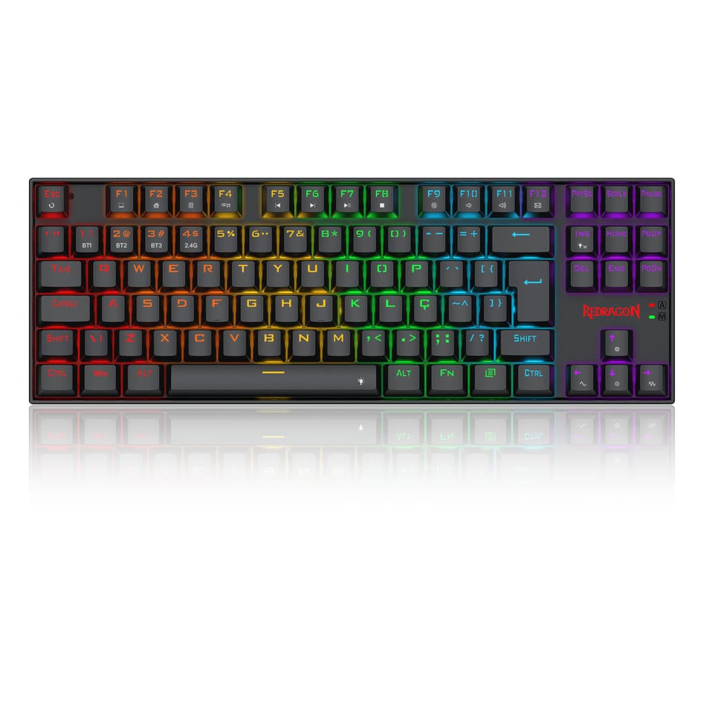 Teclado Gamer Redragon Kumara Elite Wireless Rainbow ABNT2