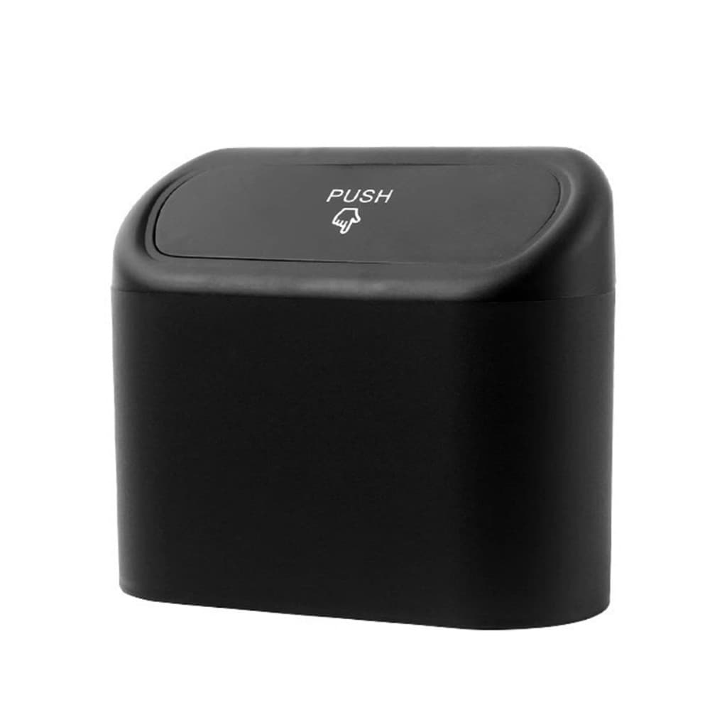 Lixeira Automotiva com Tampa Automática e Clip | Porta-Treco Compacto e Impermeável para Carros