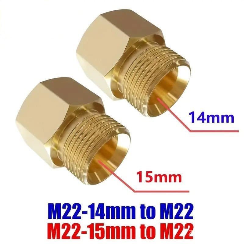Adaptador de Mangueira de Alta Pressão Adaptador Rosca Macho M22-14mm/15mm para Conector Fêmea M22 Conector de Latão Con