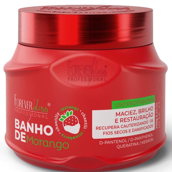 Máscara Banho De Verniz Morango Forever Liss 250g