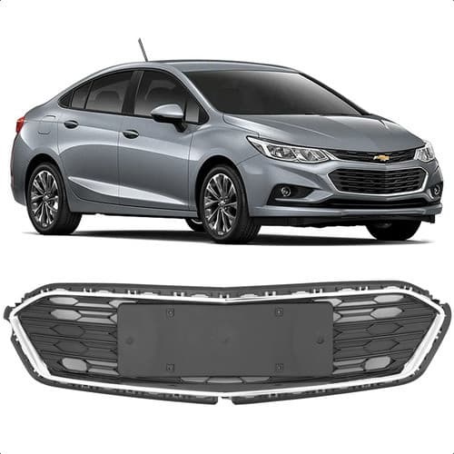 Grade Radiador Cruze Sedan 2017 18 19 Cromado C/friso Preto