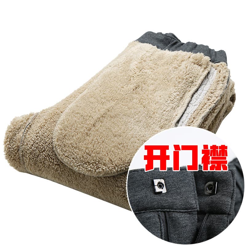 Forro de lã engrossado calças masculinas cordeiro velo Plus Size meia-idade idosos calças esportivas calças compridas ca