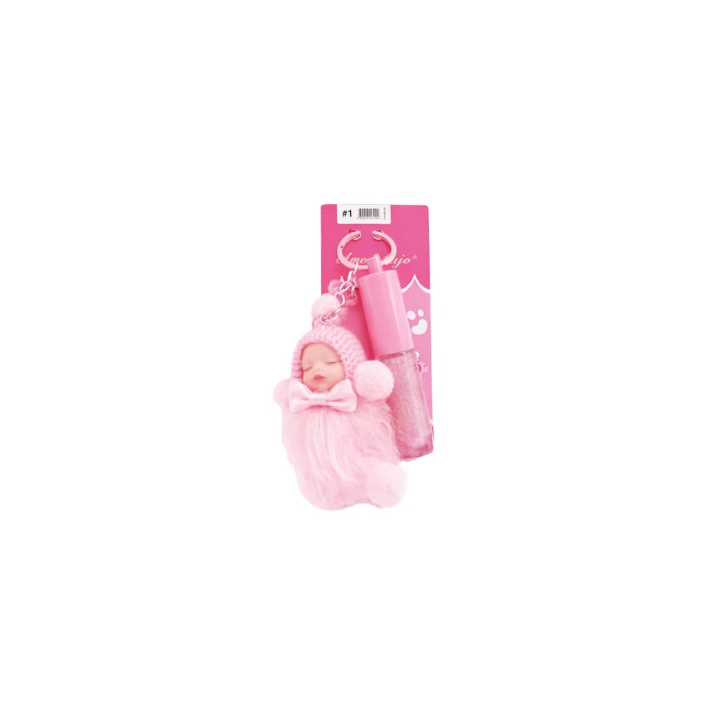 Lip Oil Chaveiro Bonequinha Hidratante Brilho Natural Amor e Anjo Cor 01